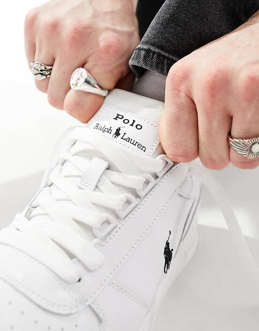 Polo Ralph Lauren Court sneakers in white with black logo