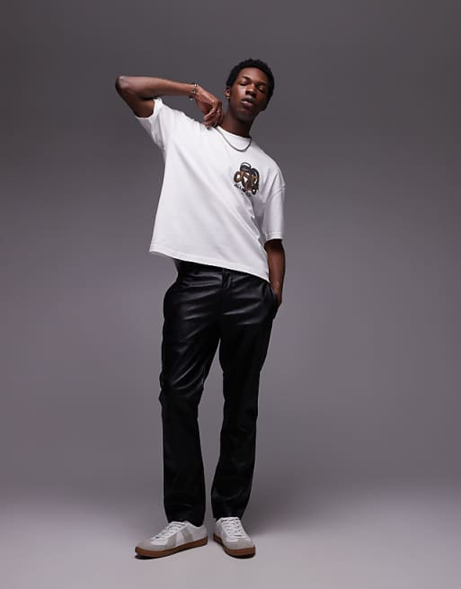 Reticulate Back Graphic T-shirt In White