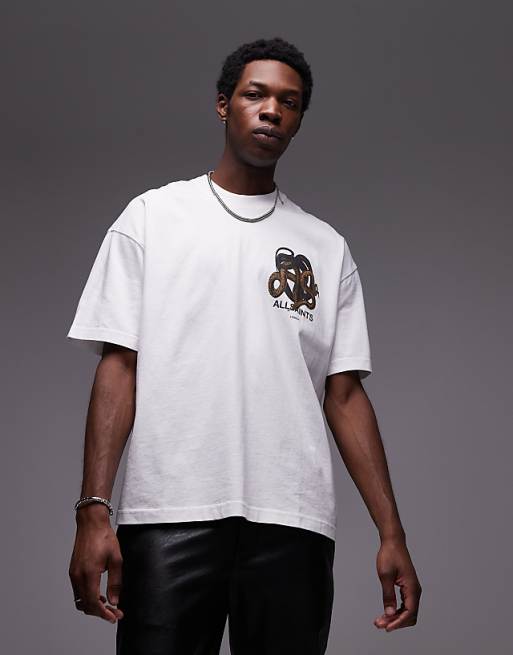 Reticulate Back Graphic T-shirt In White