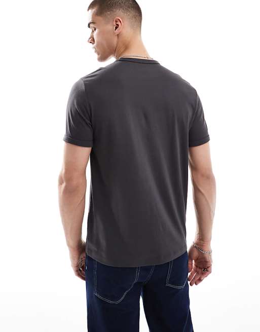 ringer t-shirt in grey
