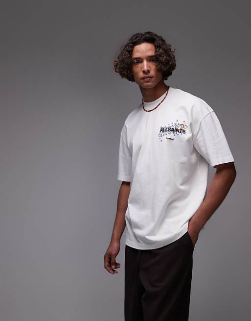 AllSaints - Wavy T-Shirt In Chaik White