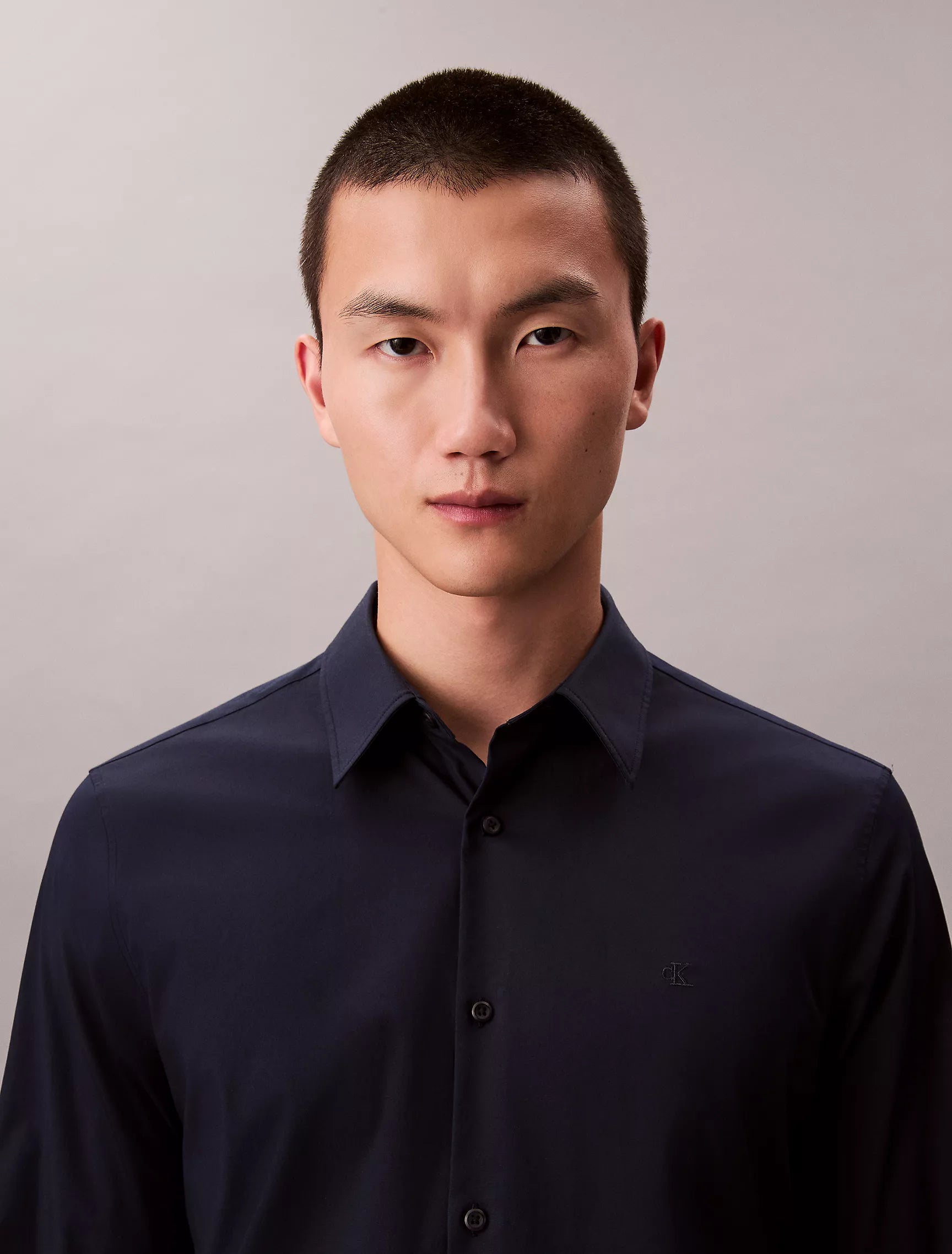 Calvin Klein - Cotton Stretch Poplin Slim Button-Down Shirt