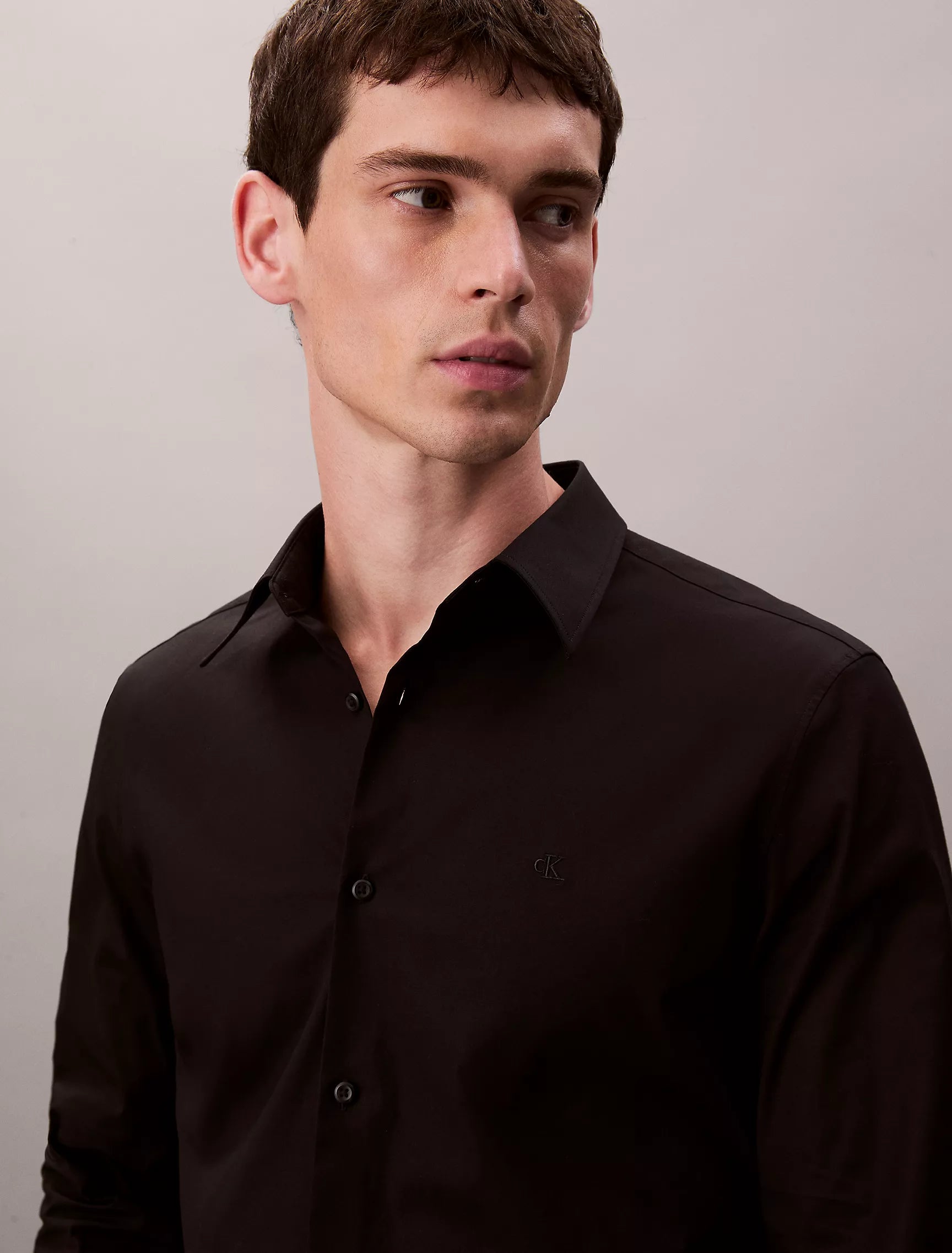 Calvin Klein - Cotton Stretch Poplin Slim Button-Down Shirt