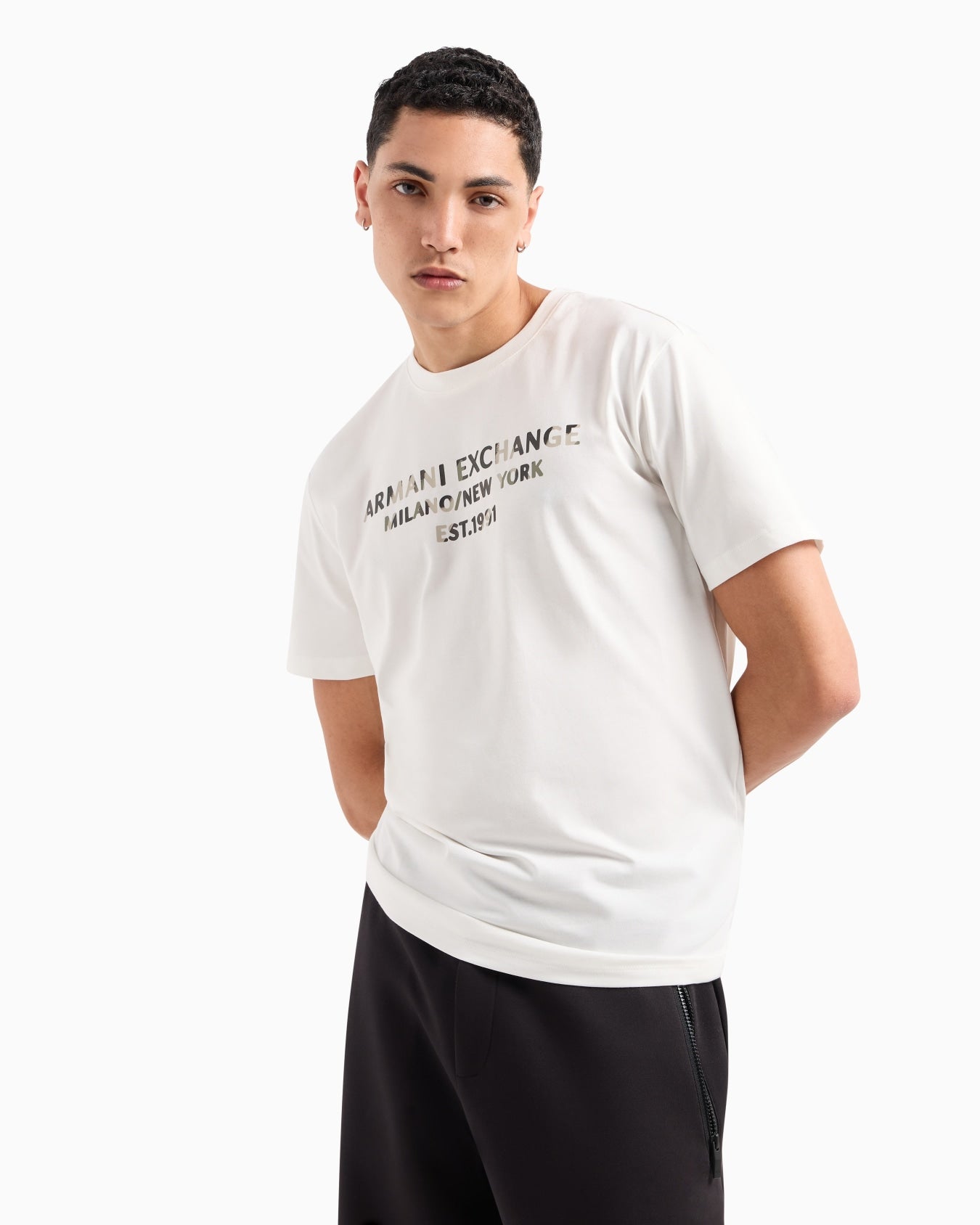 Regular Fit T-Shirt With Camouflage Logo In ASV Cotton