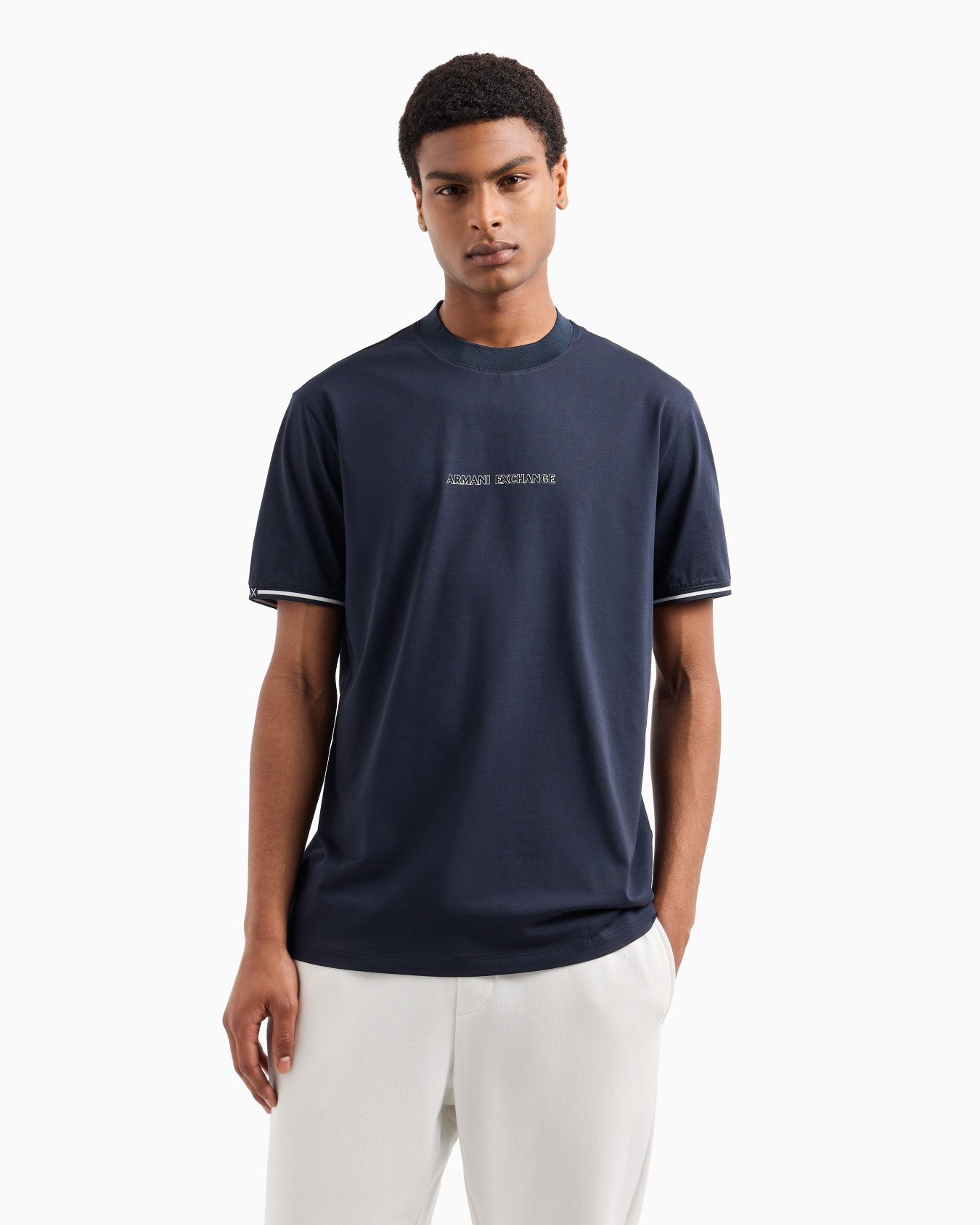 Regular Fit T-Shirt With Contrasting Profiles In ASV Cotton