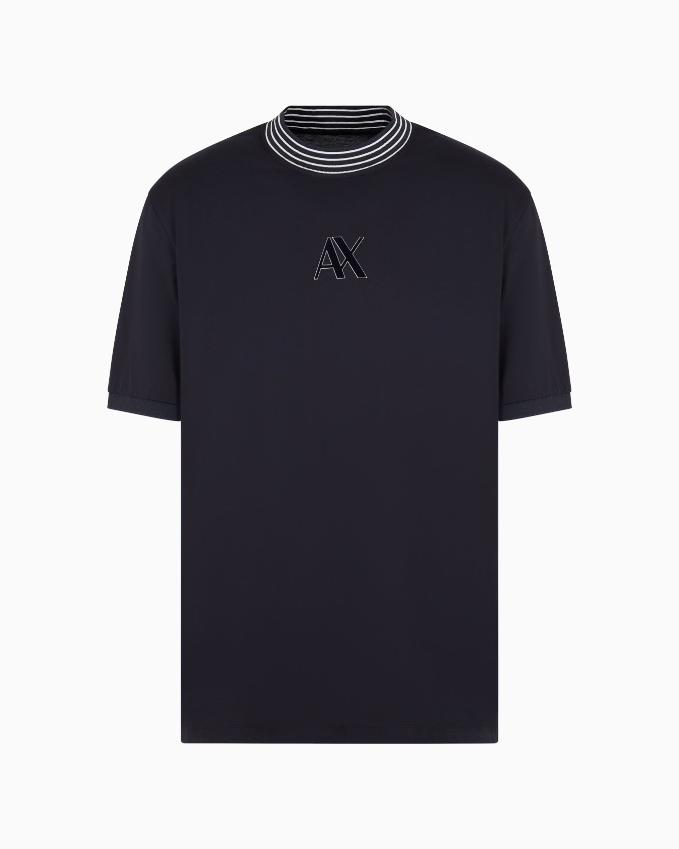 Regular Fit T-Shirt With Striped Crew Neck In ASV Mercerised Cotton