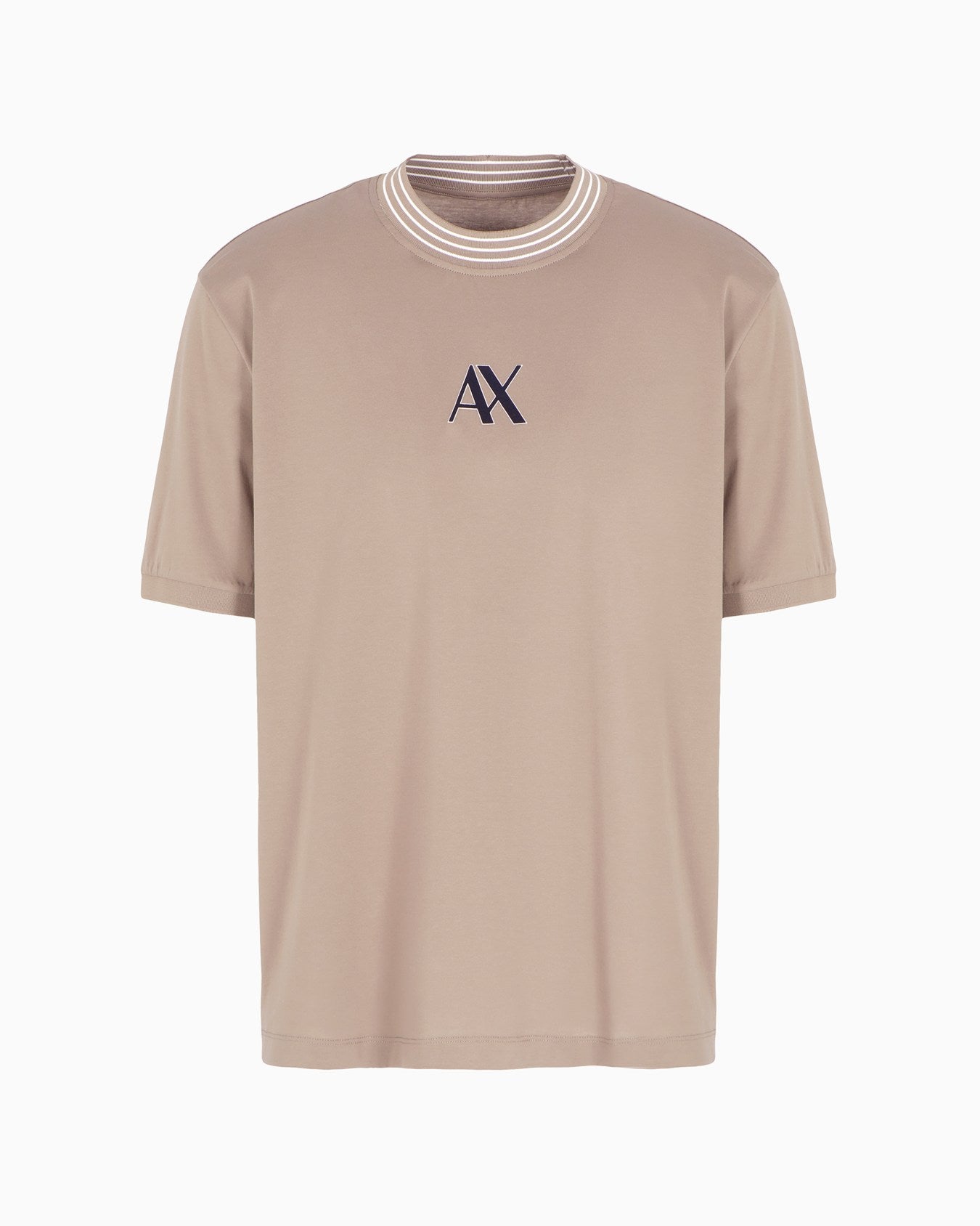 Regular Fit T-Shirt With Striped Crew Neck In ASV Mercerised Cotton