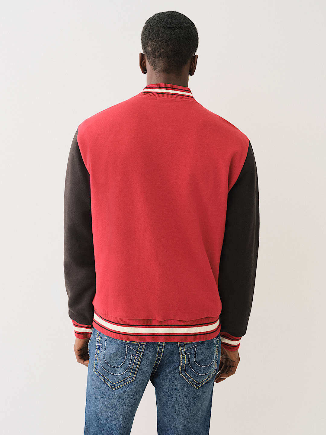 True Religion - MULTI PATCH FLEECE VARSITY JACKET