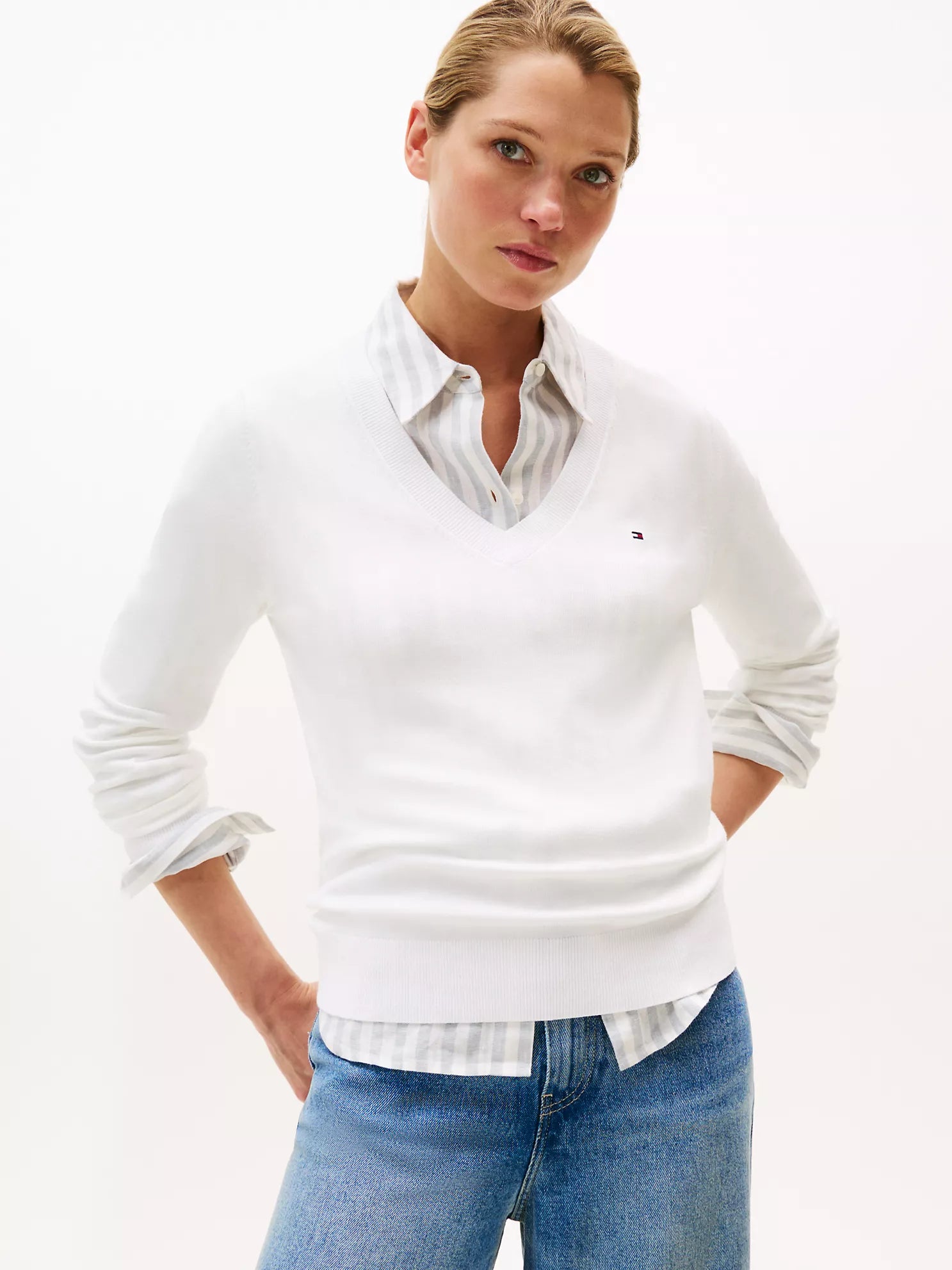 Tommy Hilfiger - Viscose-Blend V-Neck Sweater