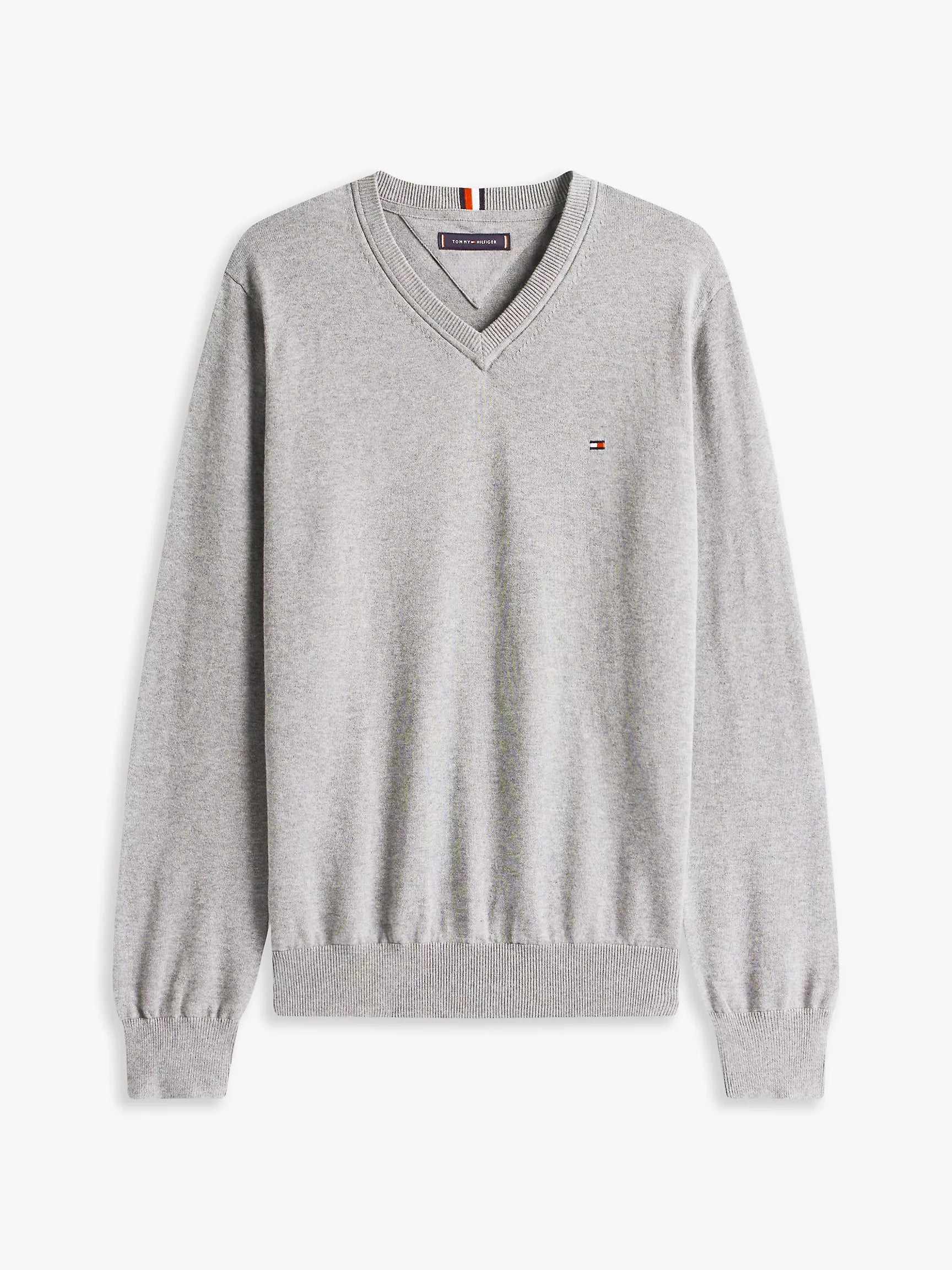 Tommy Hilfiger - Solid Logo V-Neck Sweater