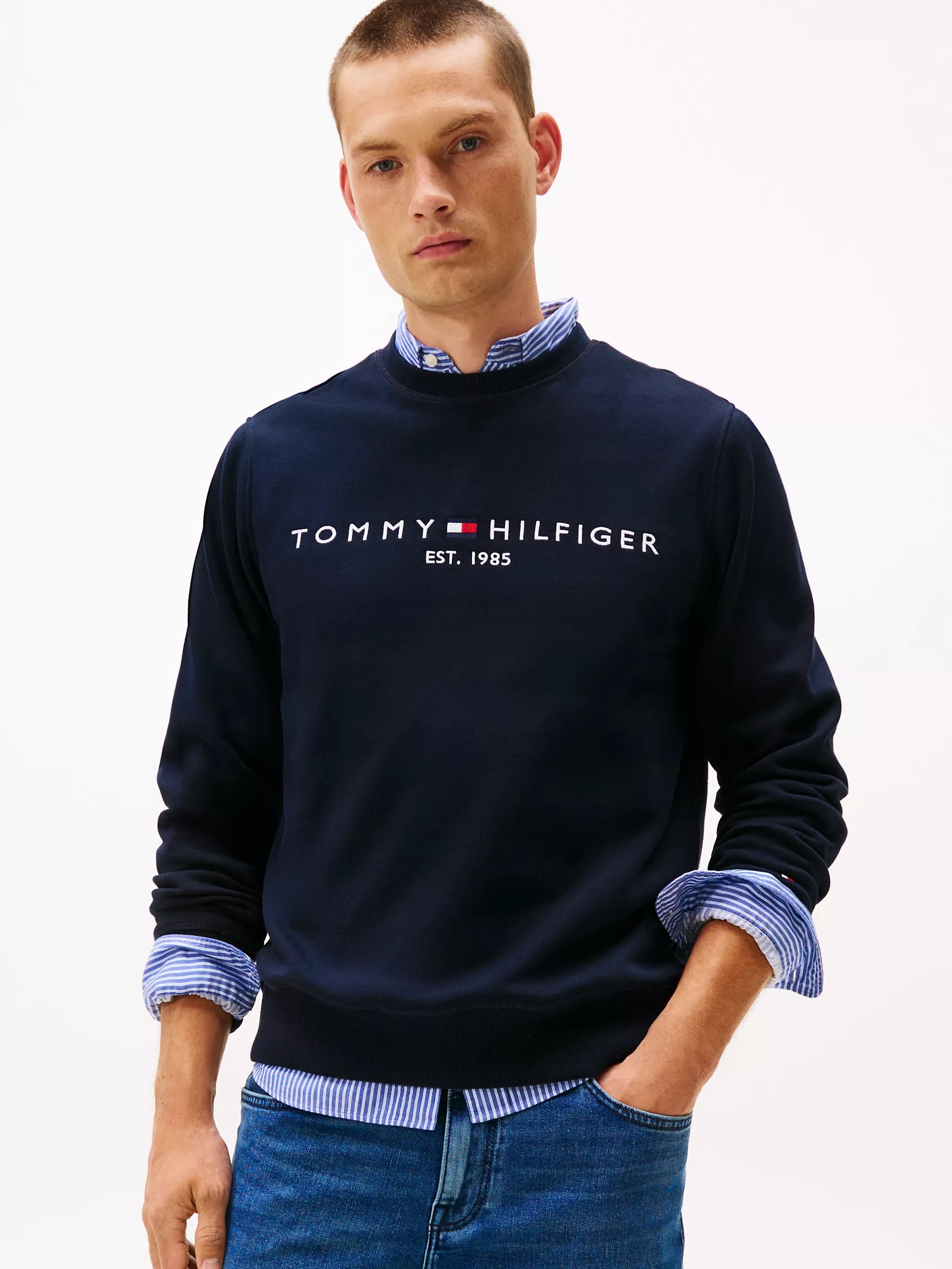 Tommy Hilfiger - Embroidered Tommy Logo Sweatshirt