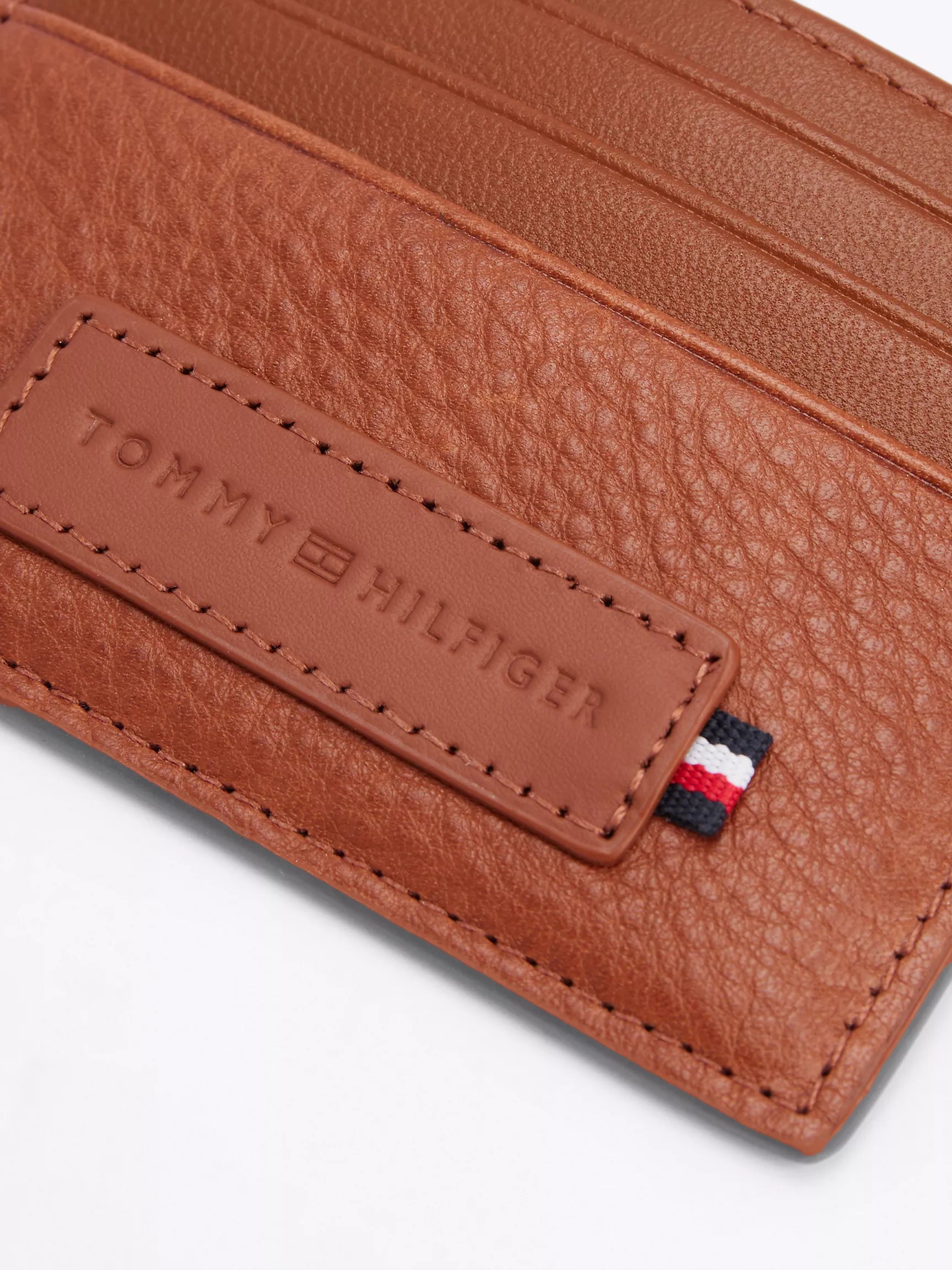 Tommy Logo Leather Card Holder