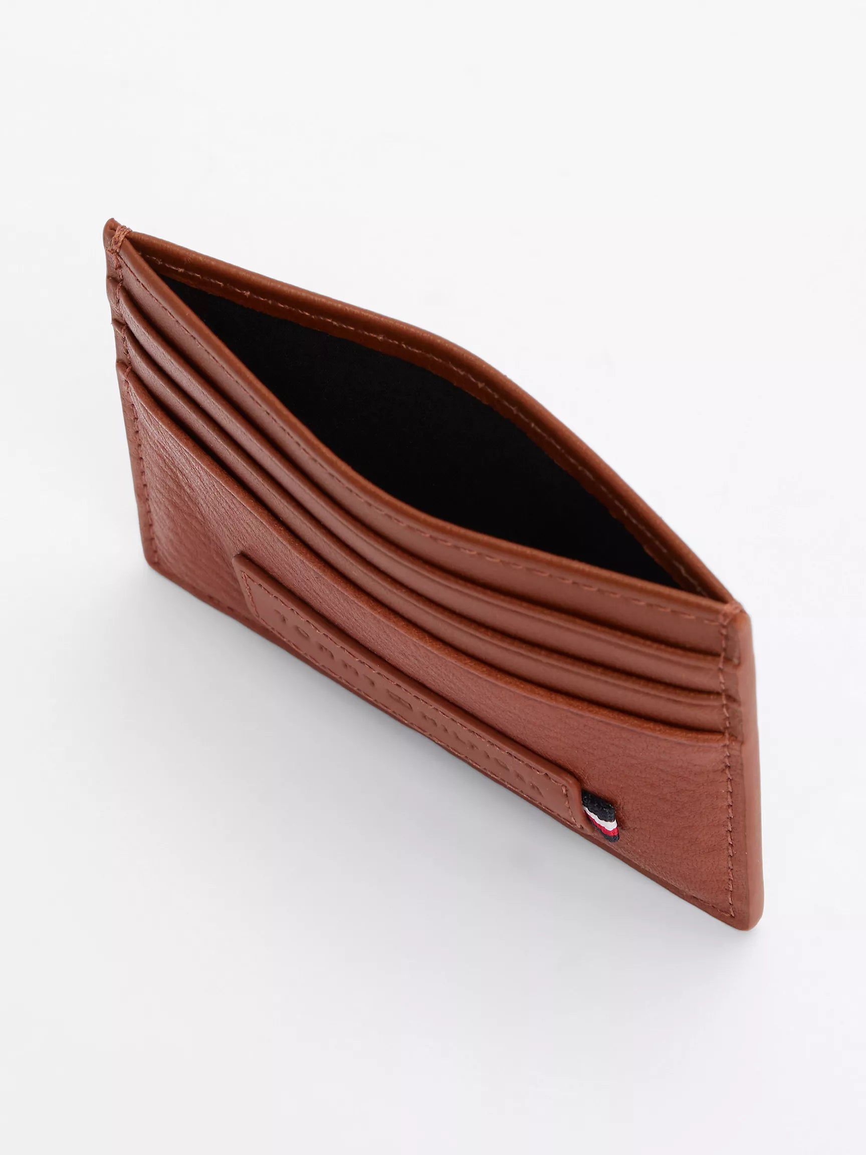 Tommy Logo Leather Card Holder