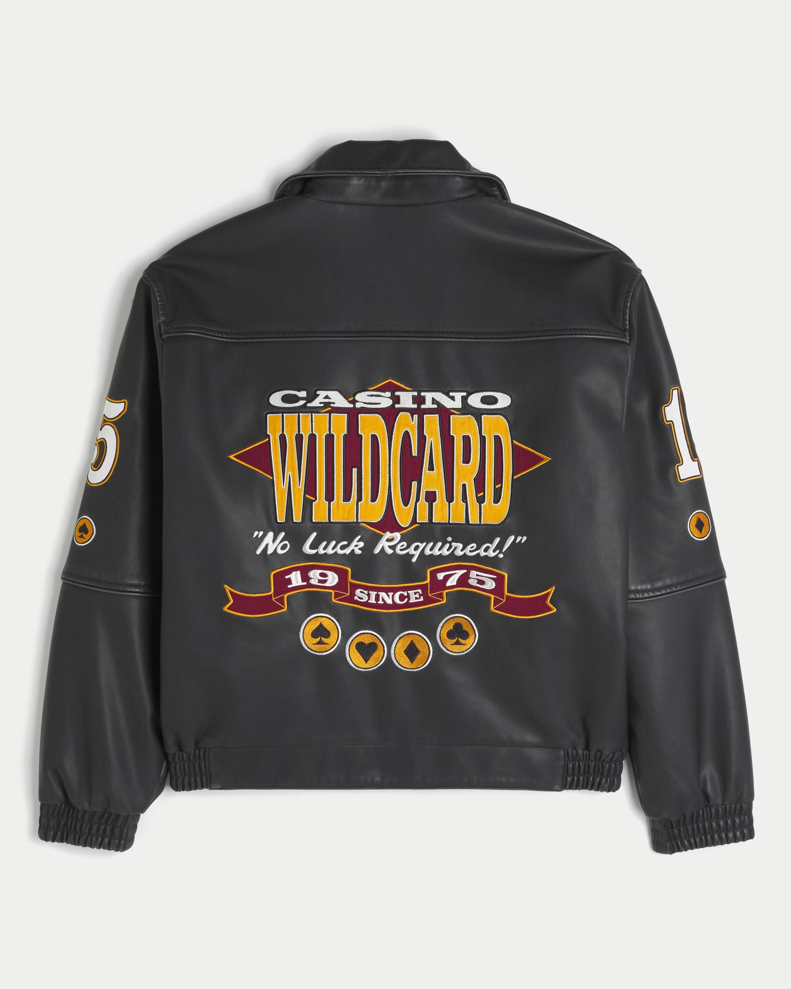 Hollister - Casino Graphic Vegan Leather Jacket