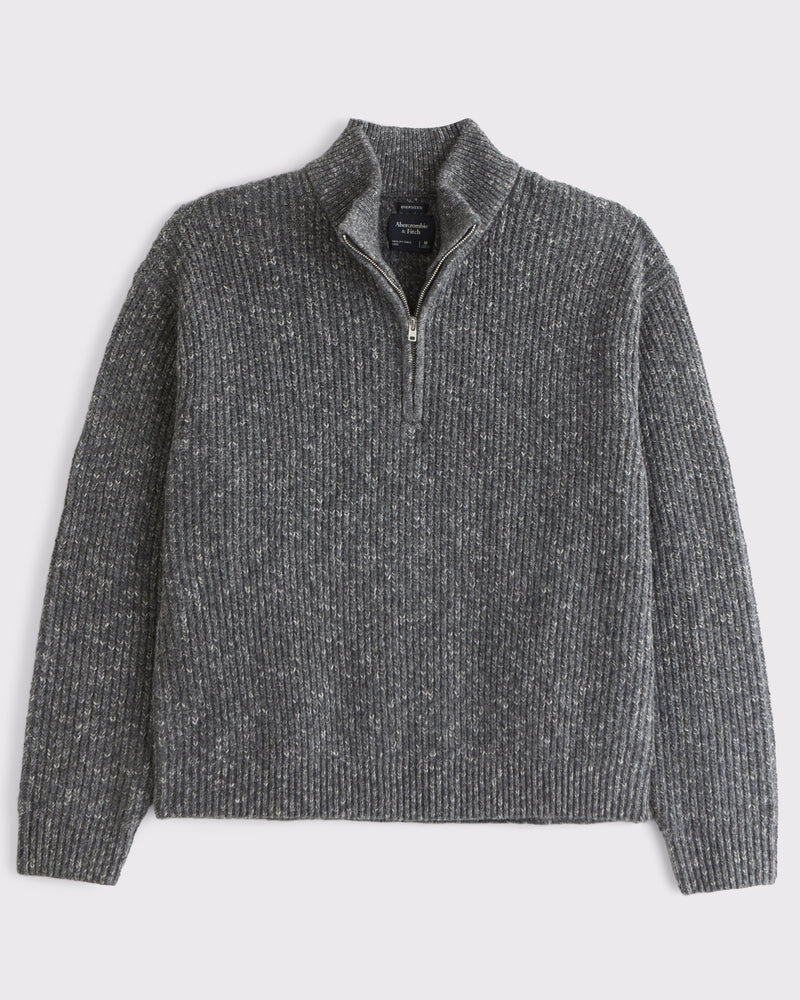 Abercrombie & Fitch - Essential Half-Zip Sweater