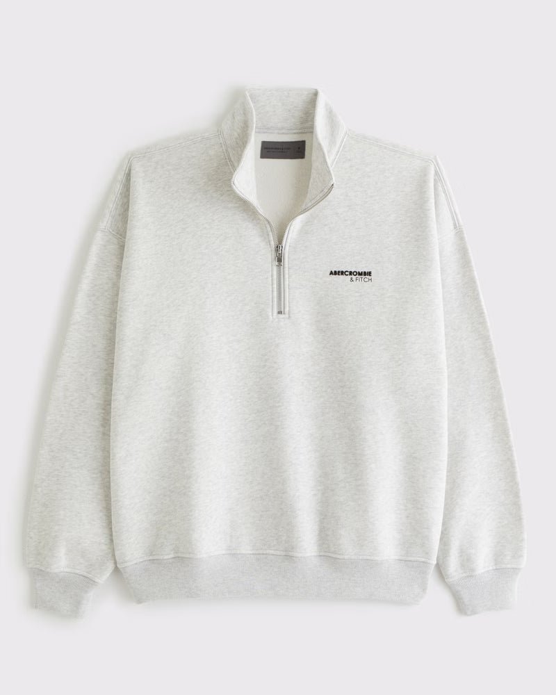 Abercrombie & Fitch - Micro-Logo Half-Zip Sweatshirt