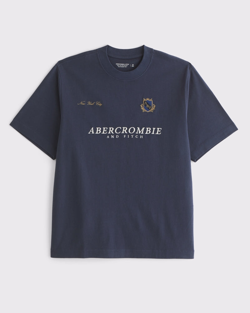 Abercrombie & Fitch - Premium Heavyweight 2.0 Crest Logo Tee