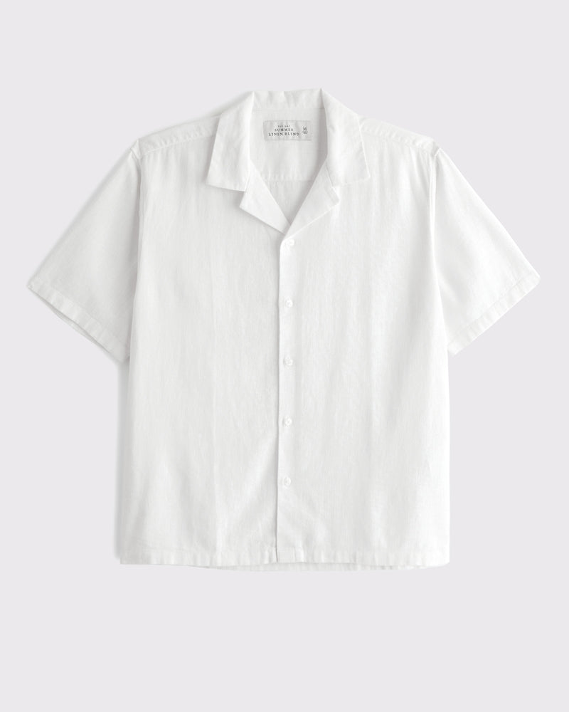 Camp Collar Summer Linen-Blend Shirt