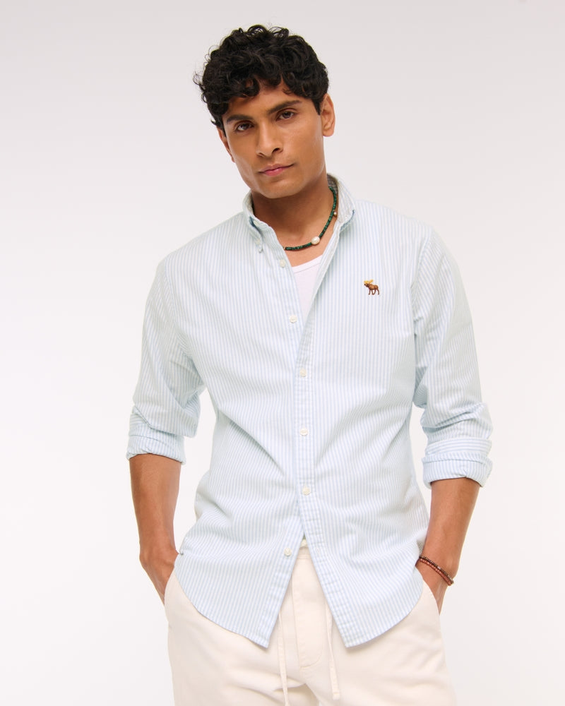 Abercrombie & Fitch - Signature Icon Slim Oxford Shirt