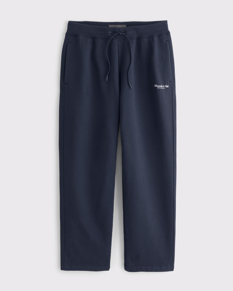 Abercrombie & Fitch - Premium Heavyweight Logo Open-Hem Sweatpant