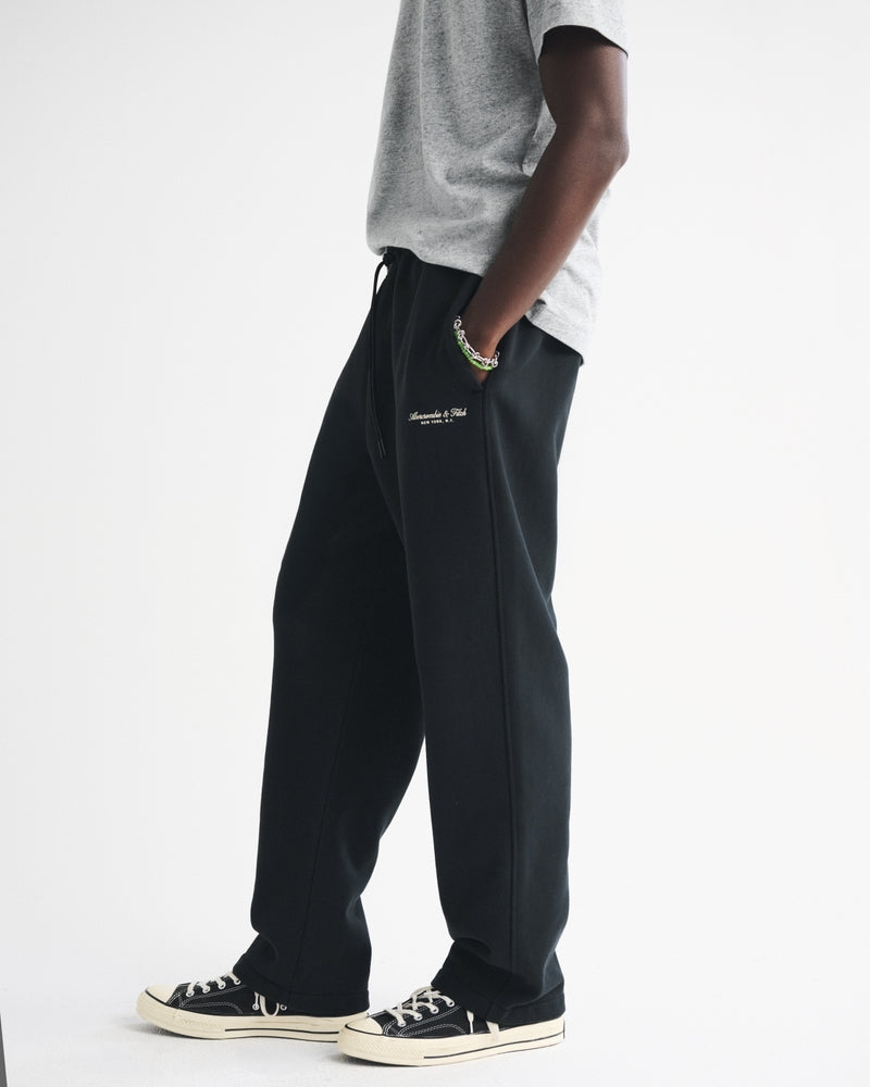 Abercrombie & Fitch - Premium Heavyweight Logo Open-Hem Sweatpant