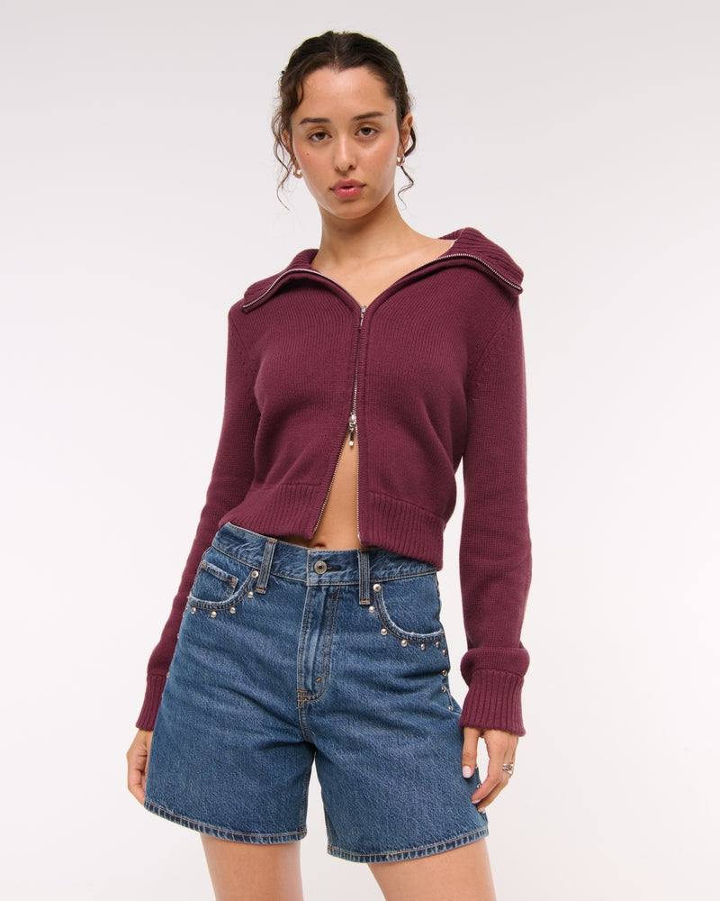 Abercrombie & Fitch - Double Zipper Western Cardigan
