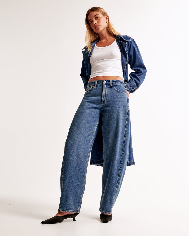 Abercrombie & Fitch - Mid Rise Barrel Jean
