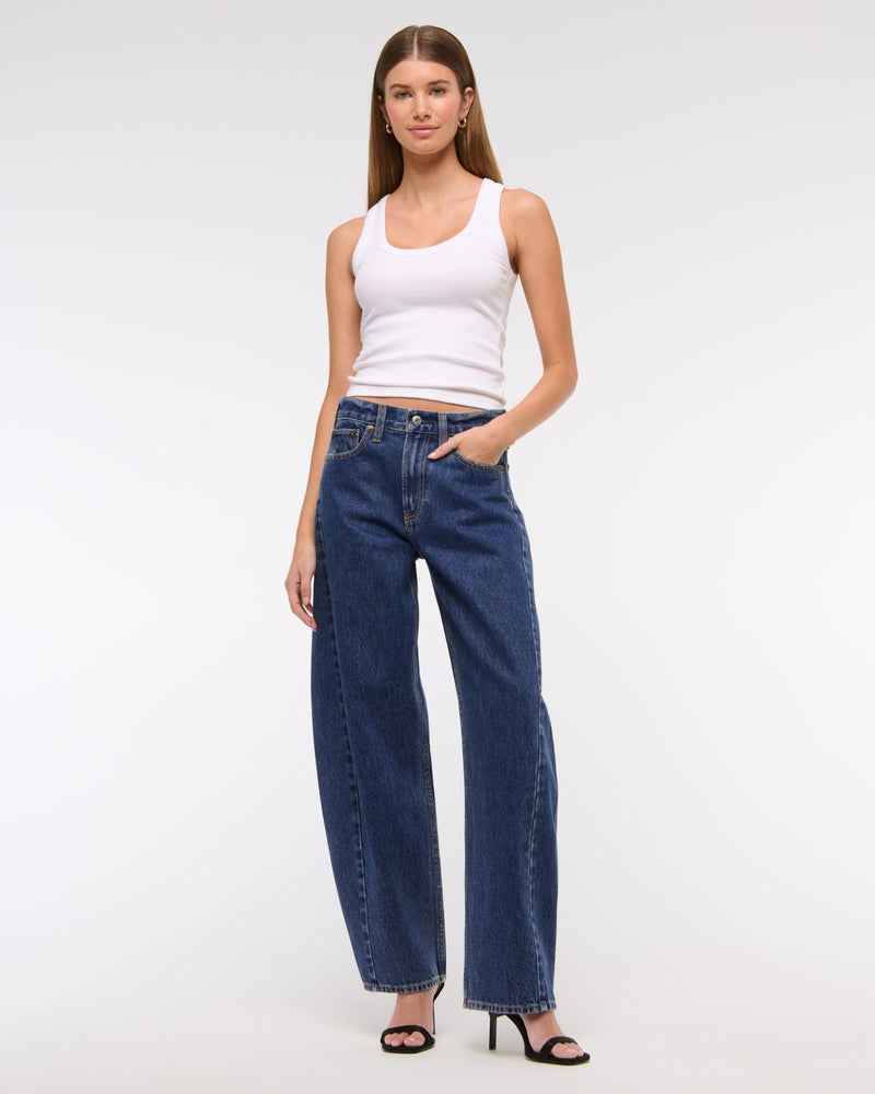 Abercrombie & Fitch - Mid Rise Barrel Jean