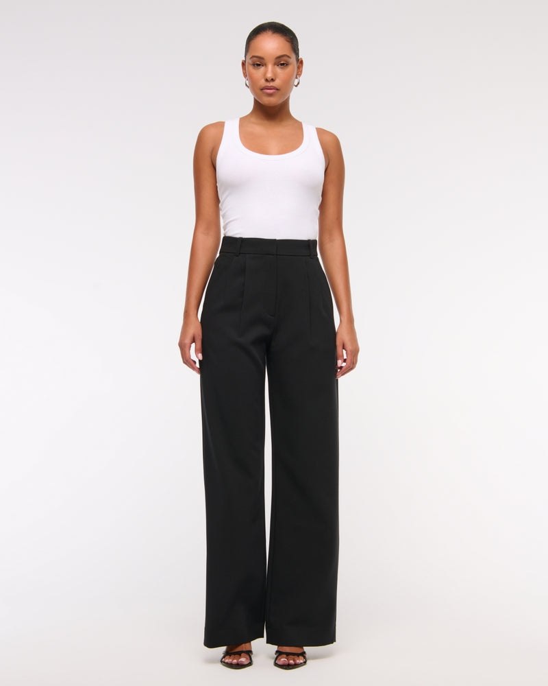 Abercrombie & Fitch - A&F Sloane Tailored Wide Leg Pant