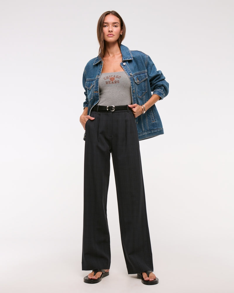 Abercrombie & Fitch - A&F Sloane Tailored Wide Leg Pant