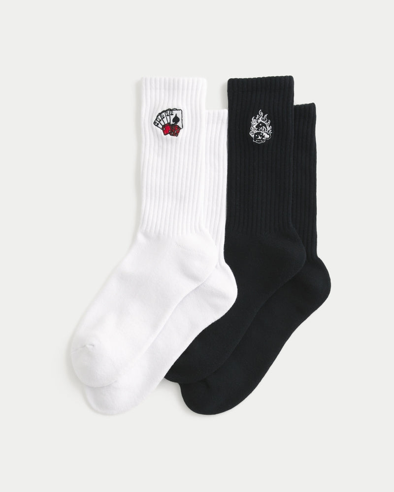 Hollister - Graphic Crew Socks 2-Pack