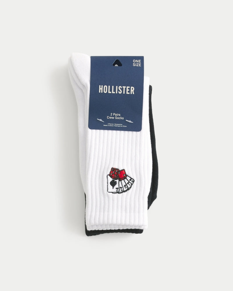 Hollister - Graphic Crew Socks 2-Pack