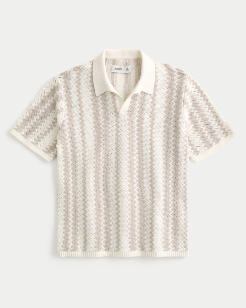 Hollister - Boxy Pattern Sweater Polo IMMEDIATE