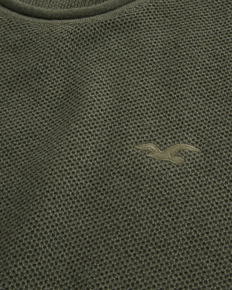 Hollister - Relaxed Icon Crew Sweater T-Shirt IMMEDIATE