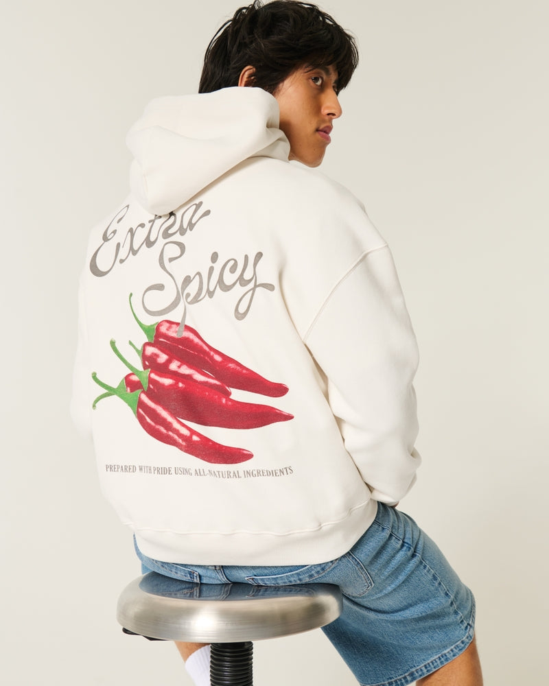 Hollister - Strawberry Logo Graphic Hoodie