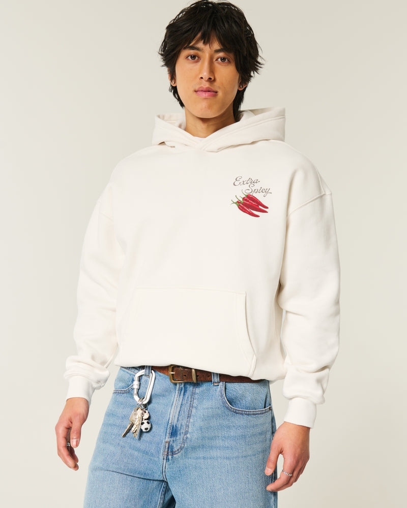Hollister - Strawberry Logo Graphic Hoodie