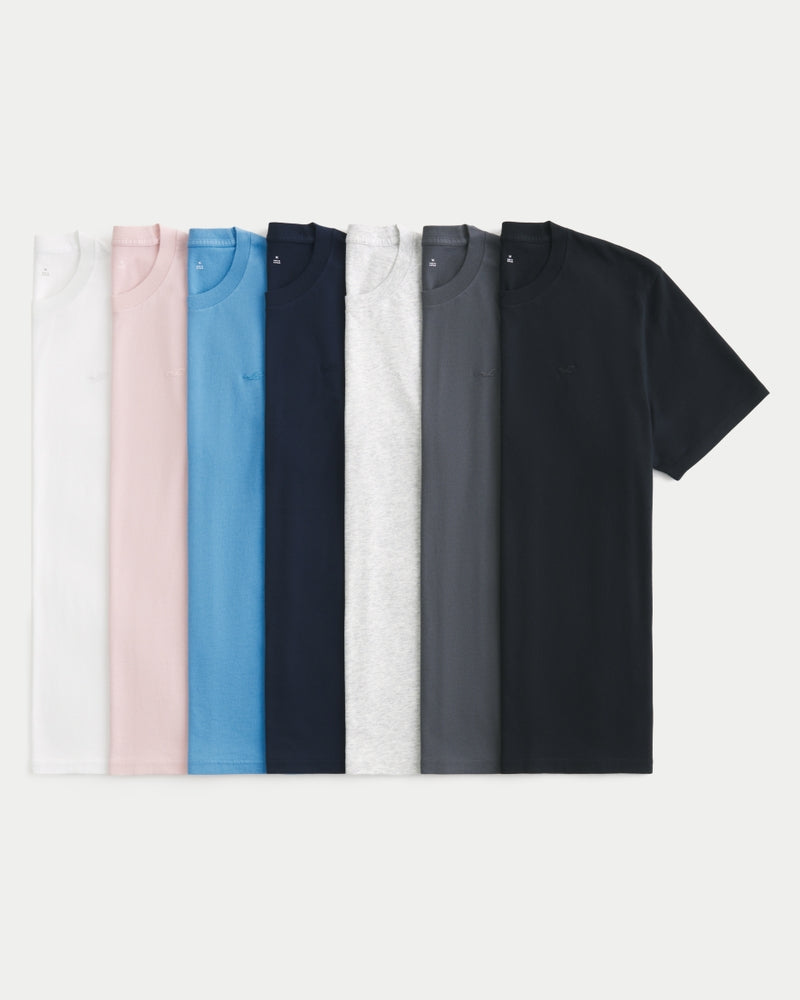 Hollister - Icon Crew T-Shirt 7-Pack IMMEDIATE