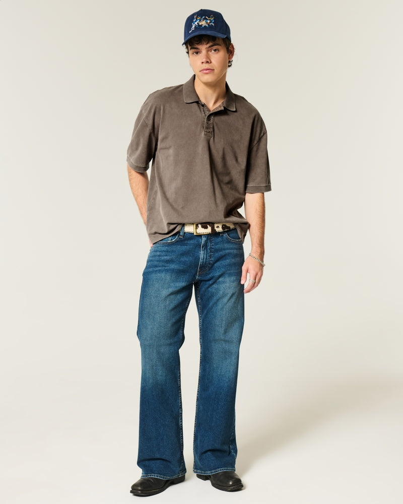 Hollister - Boxy Crop Washed Polo