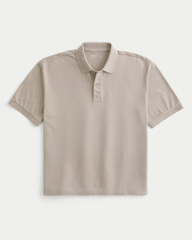 Hollister - Boxy Crop Washed Polo
