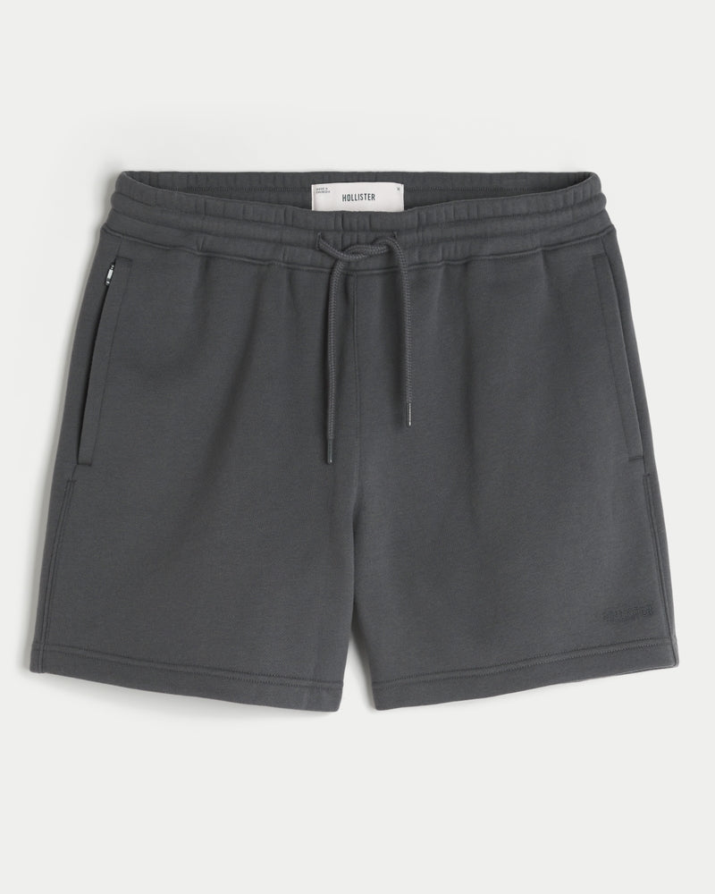 Mid-Thigh Camo Loose Fleece Shorts