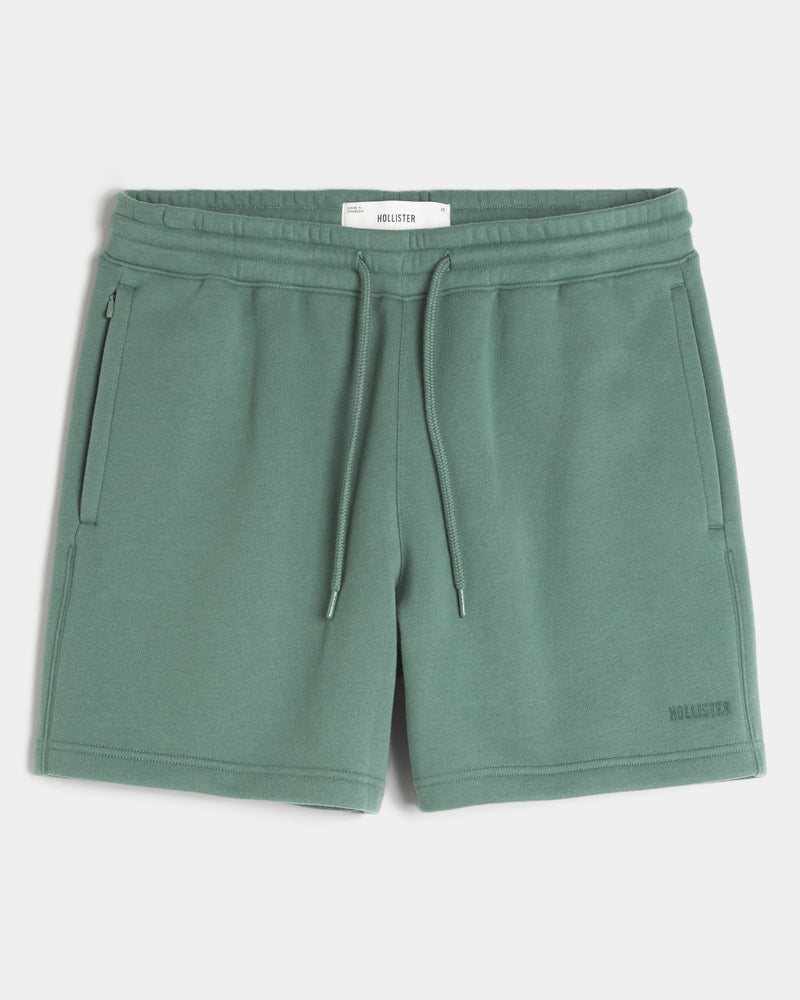 Mid-Thigh Camo Loose Fleece Shorts