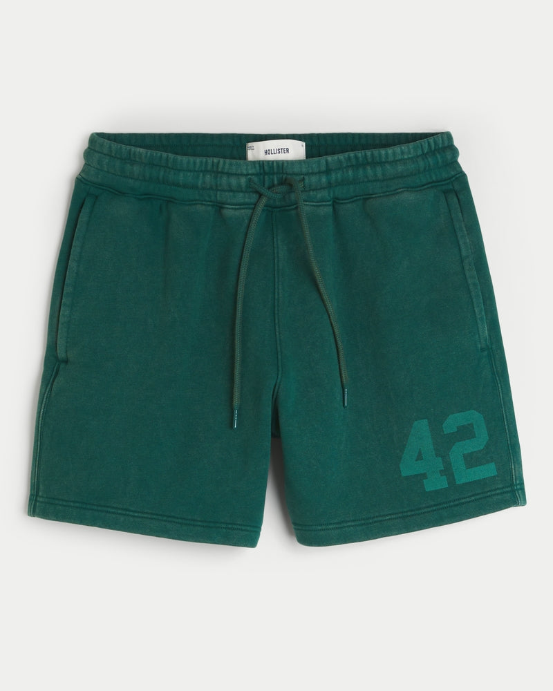 Mid-Thigh Camo Loose Fleece Shorts