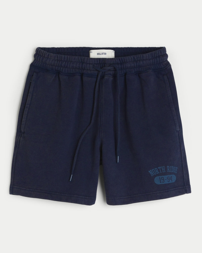 Mid-Thigh Camo Loose Fleece Shorts