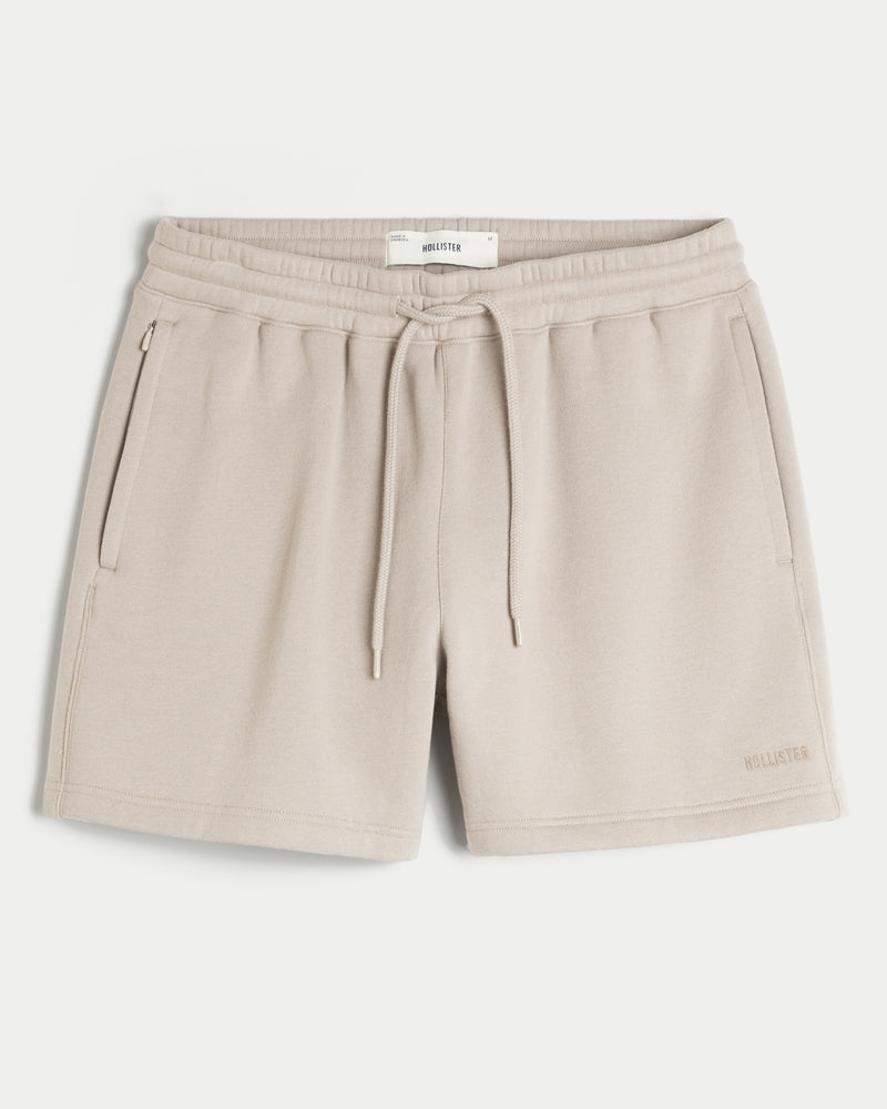Mid-Thigh Camo Loose Fleece Shorts