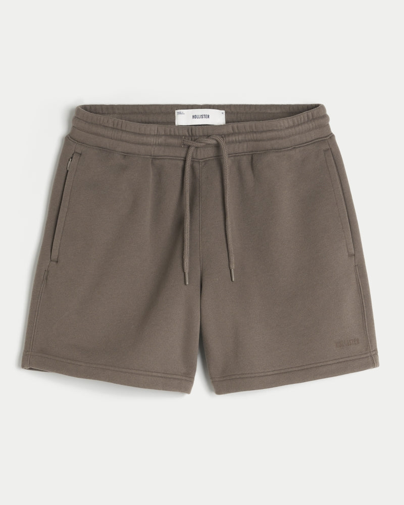 Mid-Thigh Camo Loose Fleece Shorts
