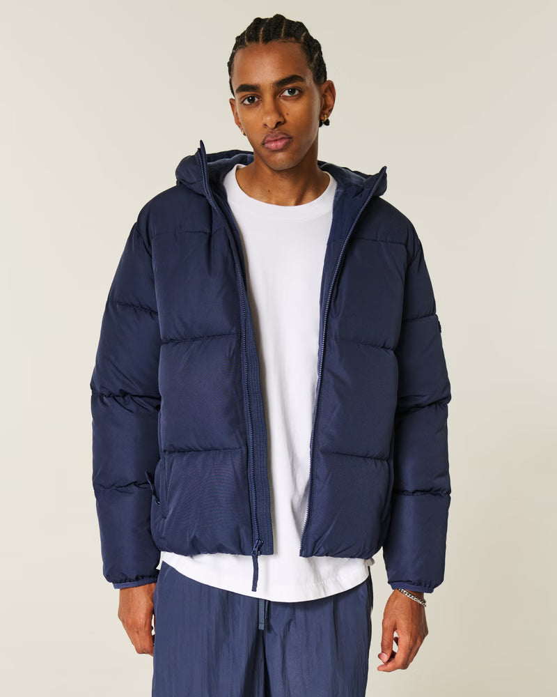 Hollister - Faux Fur-Lined Puffer Jacket