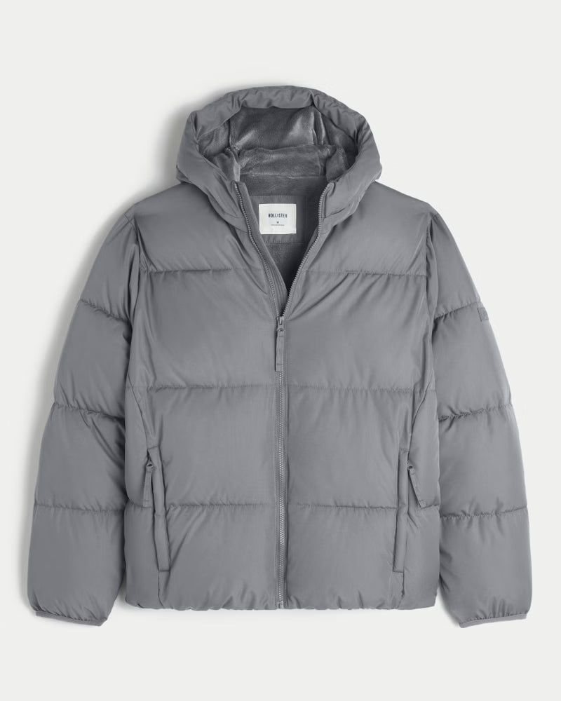 Hollister - Faux Fur-Lined Puffer Jacket