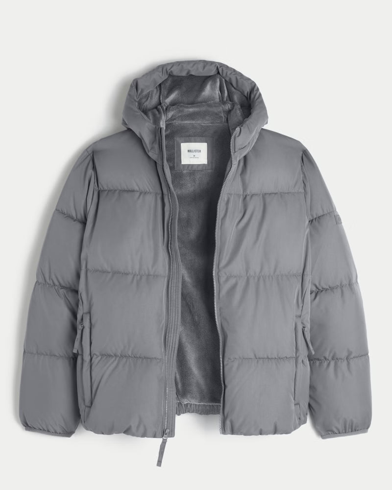 Hollister - Faux Fur-Lined Puffer Jacket