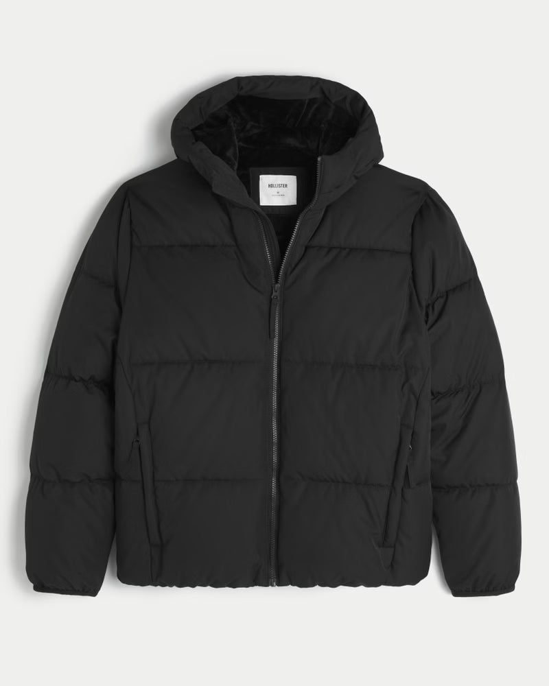 Hollister - Faux Fur-Lined Puffer Jacket