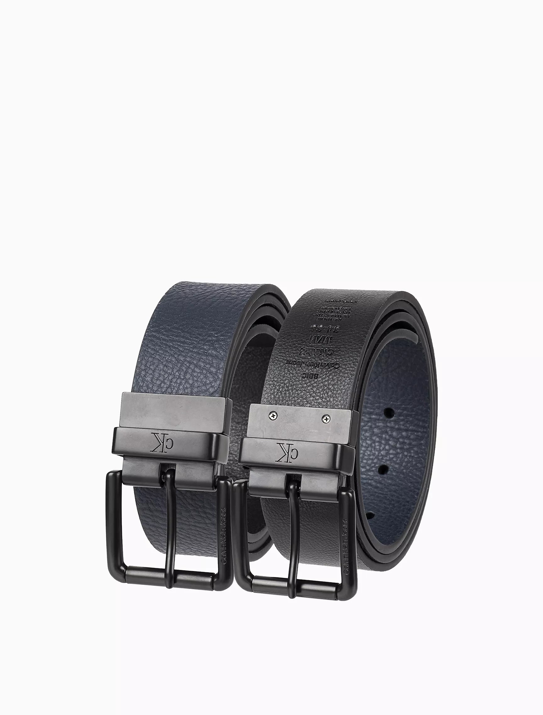 Pebbled Leather Reversible Jean Belt